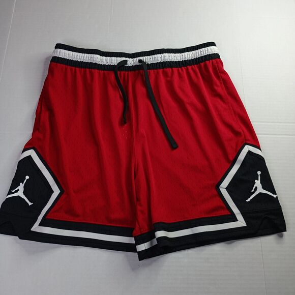 NEW Jordan Nike Diamond Dri-FIT Basketball Shorts DX1487-687 RED Men’s Size XL